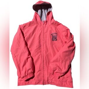 MV Sport Rosemary Beach Watermelon Pink Orange Hooded Jacket Size Youth Large